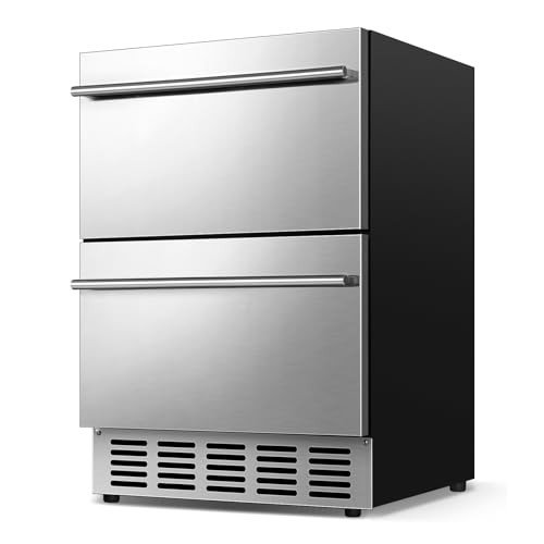 24-Inch Under Counter Beverage Cooler, Stainless Steel