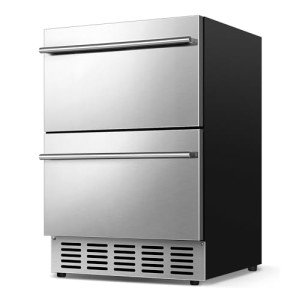 24-Inch Under Counter Beverage Cooler, Stainless Steel