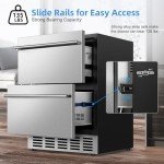 24-Inch Under Counter Beverage Cooler, Stainless Steel