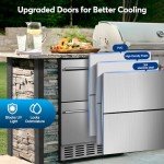 24-Inch Under Counter Beverage Cooler, Stainless Steel