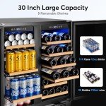 30" Dual Zone Wine and Beverage Fridge