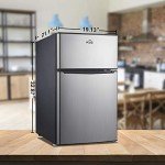 Walsh 3.1 Cu Ft Retro Mini Fridge, Stainless Steel