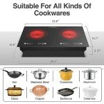 VBGK 24" 2-Burner Electric Cooktop with Timer