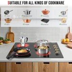 24" Electric Cooktop with 4 Burners and Knob Control