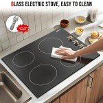 24" Electric Cooktop with 4 Burners and Knob Control