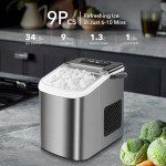 MAXEVE Portable Countertop Ice Maker - 34LBs/24H