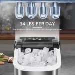 MAXEVE Portable Countertop Ice Maker - 34LBs/24H