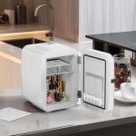 Dancing Daisy 4L Compact Skincare Fridge, White