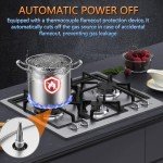 24" Stainless Steel Gas Cooktop with 4 Burners