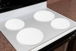 White Electric Stove Burner Covers Set of 4