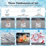 Under Counter Stainless Steel Ice Maker, 150LBS/24H