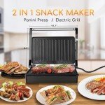 Aigostar 1000W Non-Stick Panini Press Grill