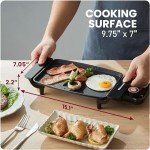 Elite Gourmet Electric Personal Compact Griddle