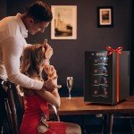 Mojgar 8-Bottle Freestanding Wine Cooler Fridge