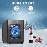JINJUNYE 6-Bottle Countertop Wine Cooler Refrigerator