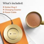 Smart Temperature Control Coffee Mug 10 Oz - Gold