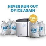 Newair 50 lb Portable Ice Maker - Stainless Steel