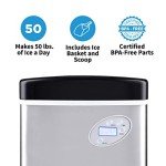 Newair 50 lb Portable Ice Maker - Stainless Steel