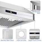 Tieasy 30" Stainless Steel Under Cabinet Range Hood