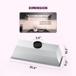 FIREGAS 36-Inch Range Hood Insert - 600 CFM