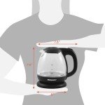 Elite Gourmet Cordless Electric Glass Kettle, 1L