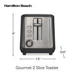 Hamilton Beach 2-Slice Extra Wide Toaster - Matte Black