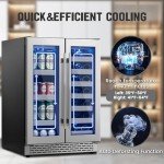 VINECOLD 24" Dual Zone Wine and Beverage Fridge