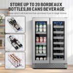 VINECOLD 24" Dual Zone Wine and Beverage Fridge