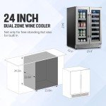 VINECOLD 24" Dual Zone Wine and Beverage Fridge