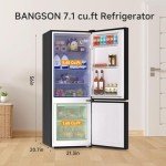 BANGSON 7.1 Cu.Ft Two-Door Refrigerator Freezer