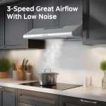 Midea 30” Convertible Slim Range Hood with LED Lights