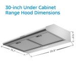 Midea 30” Convertible Slim Range Hood with LED Lights