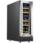 KingChii 12-Inch Dual Zone Wine Cooler Refrigerator