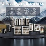 KingChii 12-Inch Dual Zone Wine Cooler Refrigerator