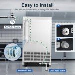 150lbs Commercial Ice Maker With Self-Cleaning Feature