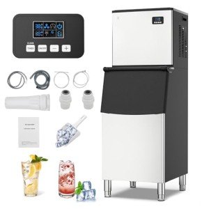 Commercial Ice Maker Machine with 240LBS Storage