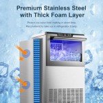150lbs Commercial Ice Maker With Self-Cleaning Feature