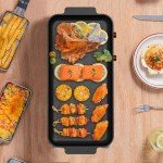 Portable Induction Cooktop with Removable Griddle Pan