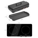 Portable Induction Cooktop with Removable Griddle Pan