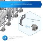 Bosch Dishwasher Bottom Rack Wheel Set - 4 Pcs