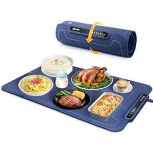 Large Electric Warming Tray with Adjustable Temperature Levels