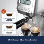 AMZCHEF 20 Bar Espresso Machine with Milk Frother