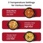 KOOC 2 Quart Small Slow Cooker with Free Liners