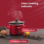 KOOC 2 Quart Small Slow Cooker with Free Liners