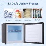 BANGSON 1.1Cu.ft Compact Upright Freezer - Black