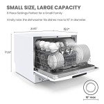 COMFEE' Compact Portable Mini Dishwasher, 6 Settings