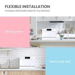 COMFEE' Compact Portable Mini Dishwasher, 6 Settings