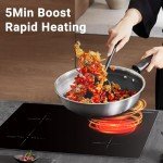 AMZCHEF 30-Inch Electric Induction Cooktop with Boost Burners