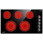 AMZCHEF 36-Inch 5-Burner Electric Cooktop