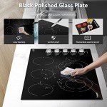 AMZCHEF 36-Inch 5-Burner Electric Cooktop